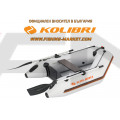 KOLIBRI - Надуваема моторна лодка с твърдо дъно KM-200 Book Deck Standard - светло сива